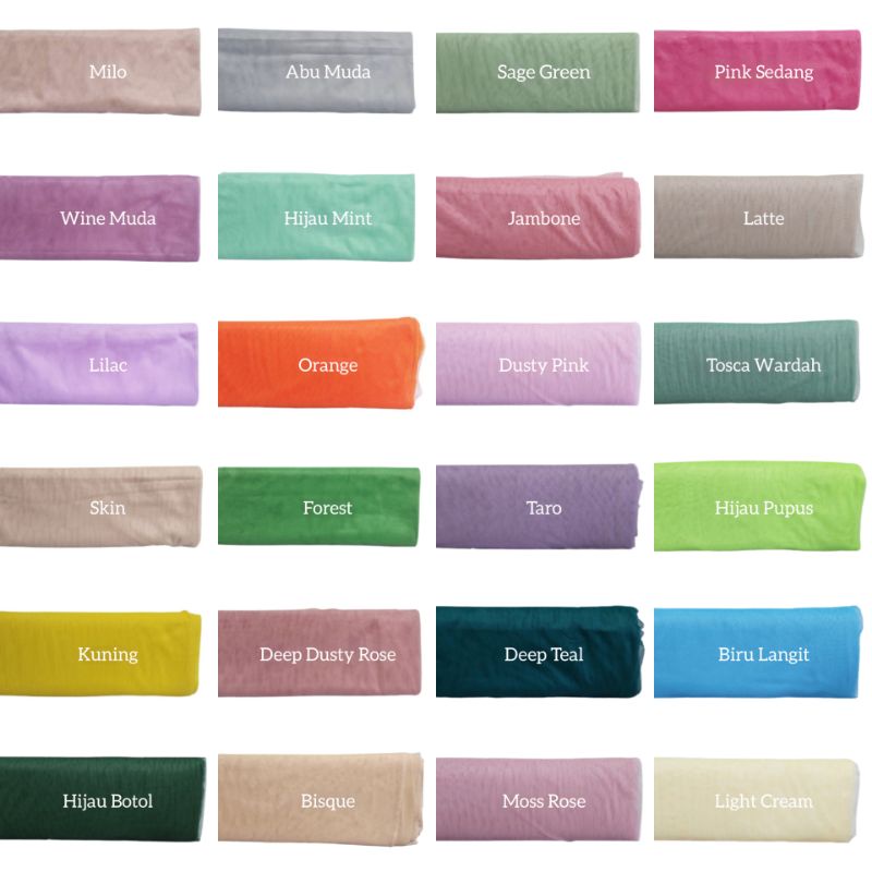 Kain tile polos bahan tille halus soft tulle tule lembut &quot;Lebar 150cm&quot;