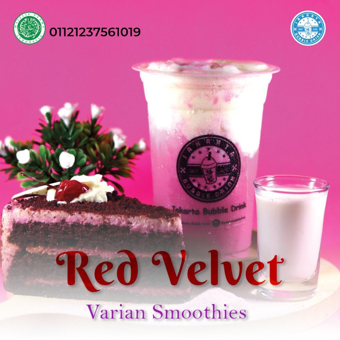 

02 Red Velvet Powder - Bubuk Minuman Bubble Drink Cappucino Cincau Ds51Ghg