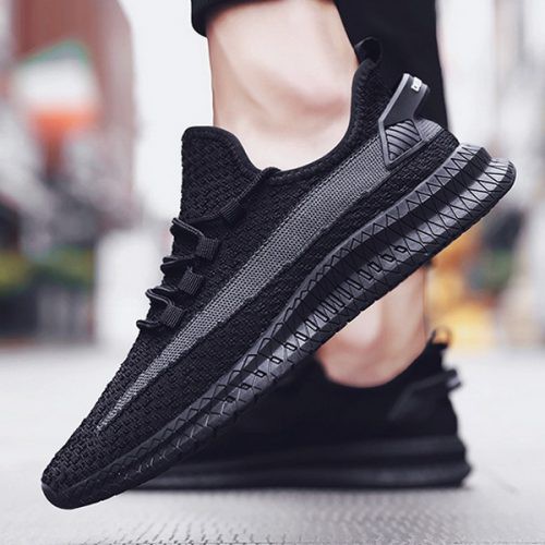  SEPATU  SNEAKERS COWOK RAJUT KARET  RINGAN  LENTUR LEMBUT 