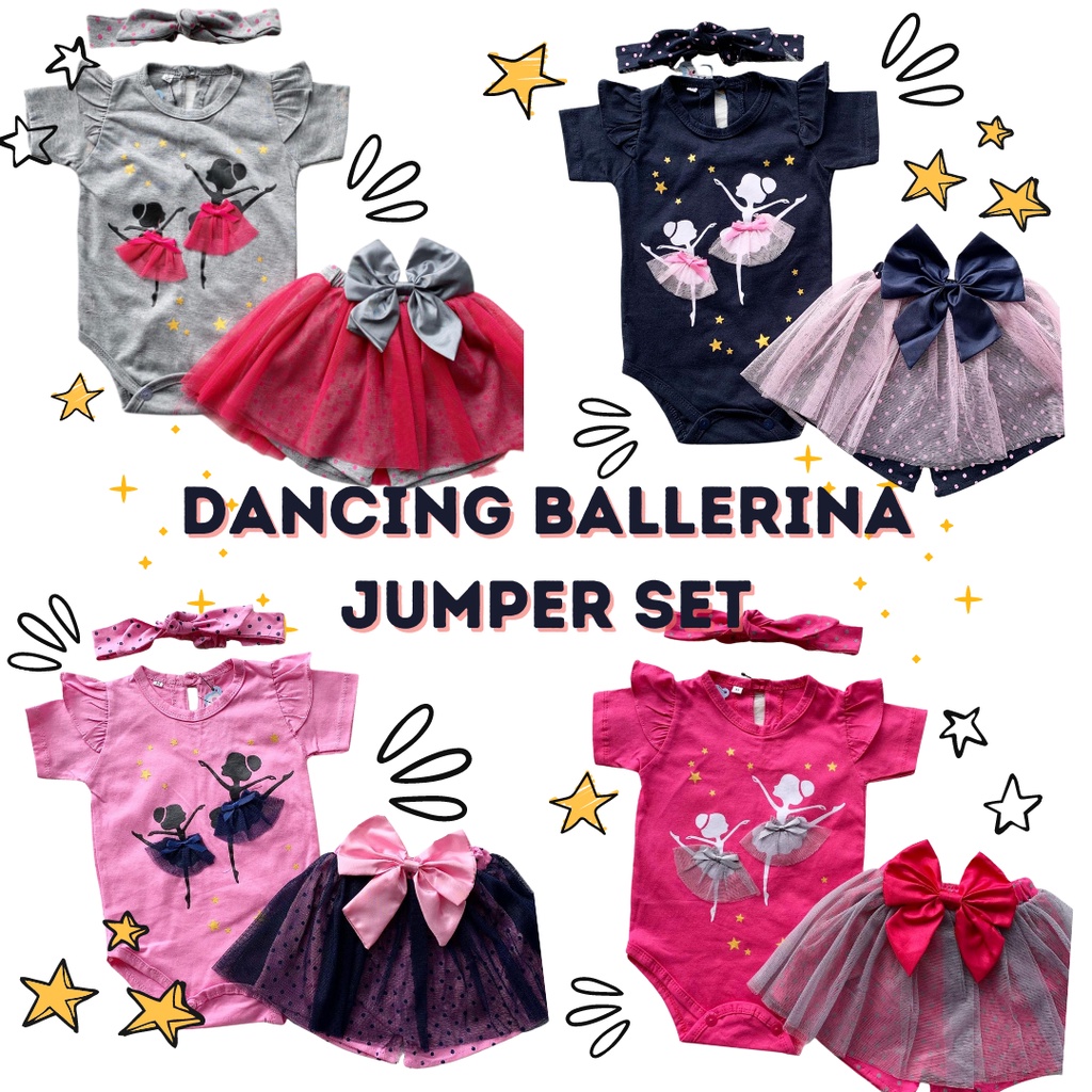 Dancing ballerina 0-2 tahun jumper bayi romper baby set baby baju bayi anak cewek perempuan fashion