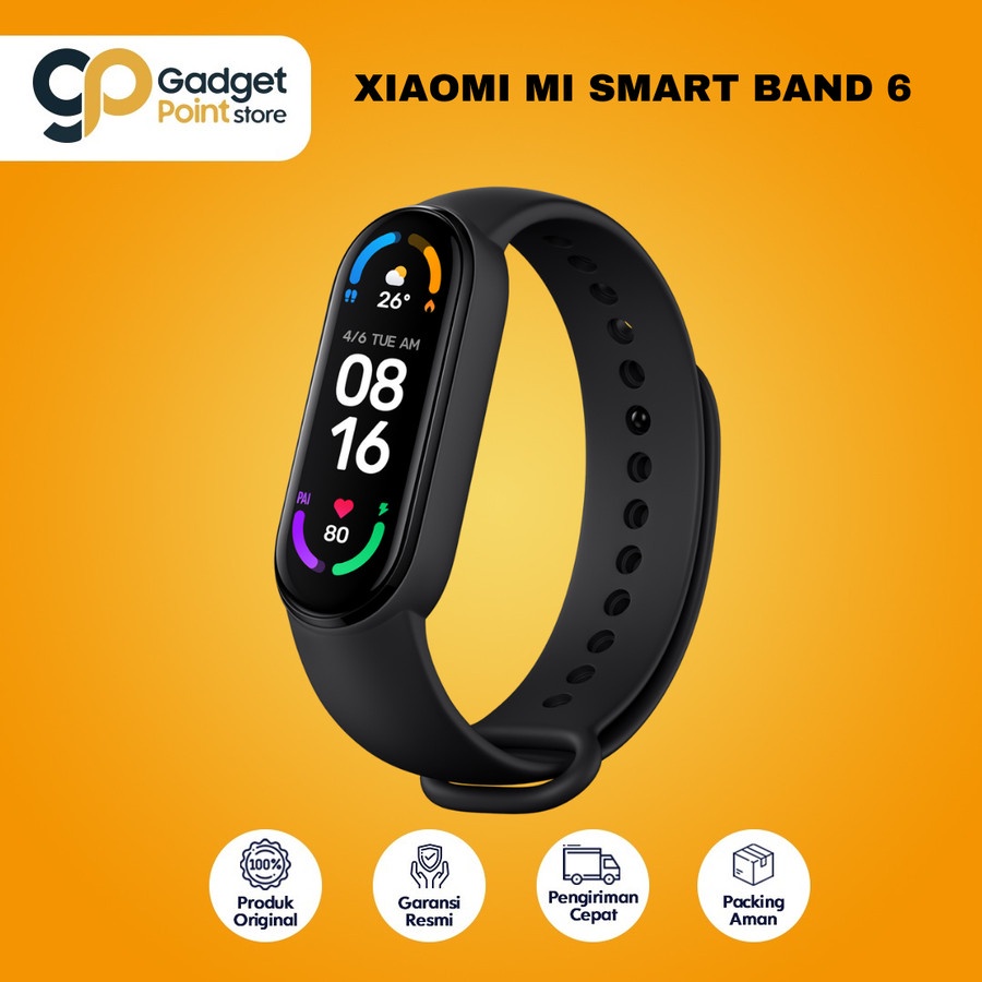 Smart Watch | Xiaomi Mi Smart Band 6 Layar AMOLED 1,56&quot; Smartwatch - Garansi Resmi TAM 1 Tahun