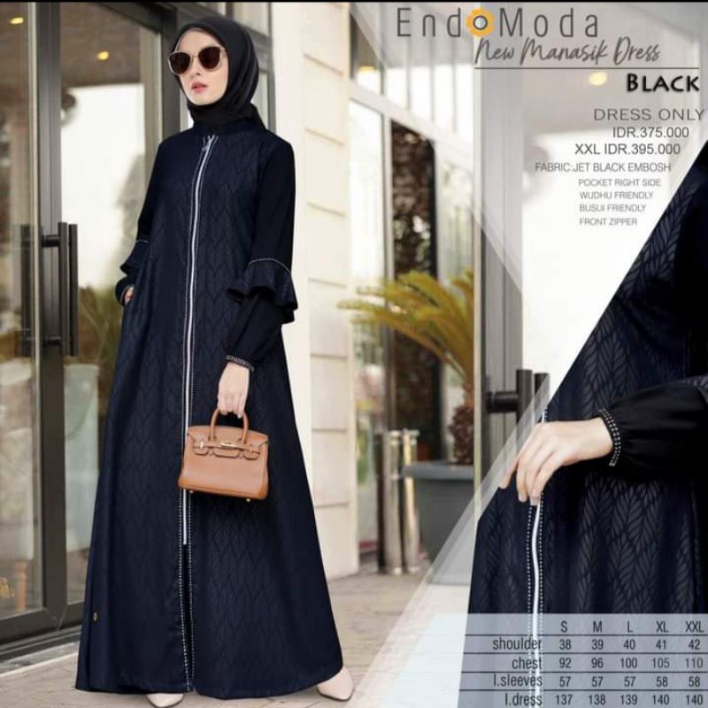 Endomoda New Manasik series / gamis endomoda terbaru / gamis hitam