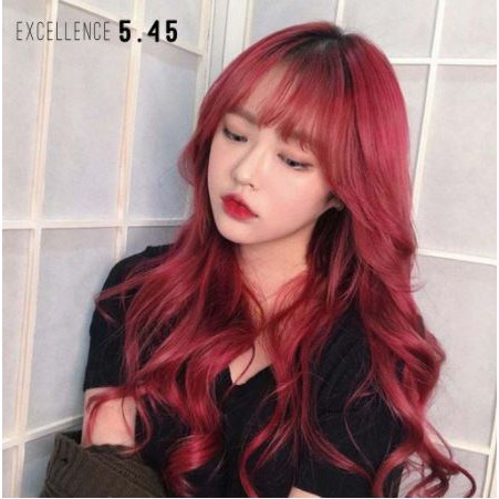 EXCELLENCE 5.45 hair color cream / cat pewarna rambut import red merah