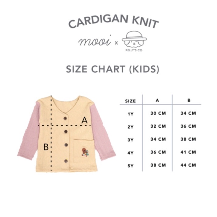 Mooi x Kellysco Cardigan Anak dan Ibu Knit CBKS