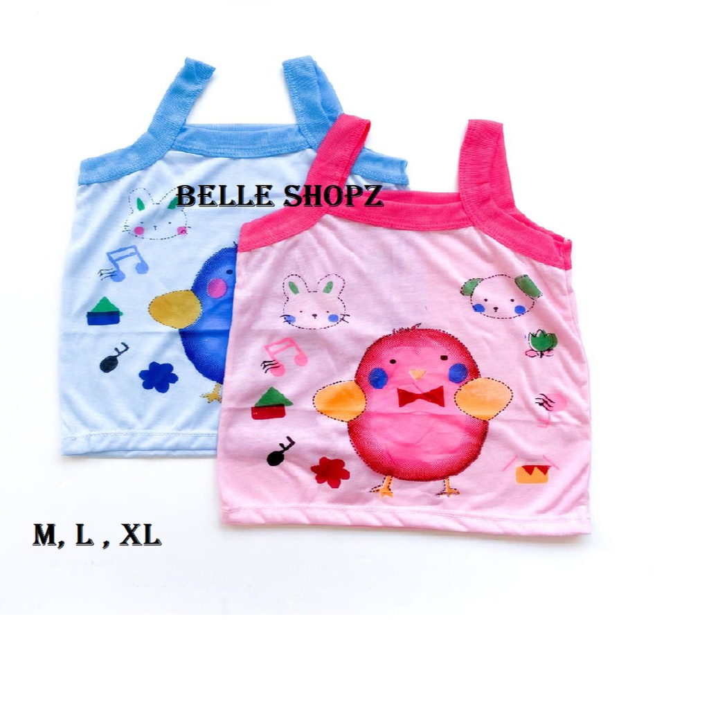 Singlet / Tanktop Anak Perempuan Karakter Lucu MATA / AYAM