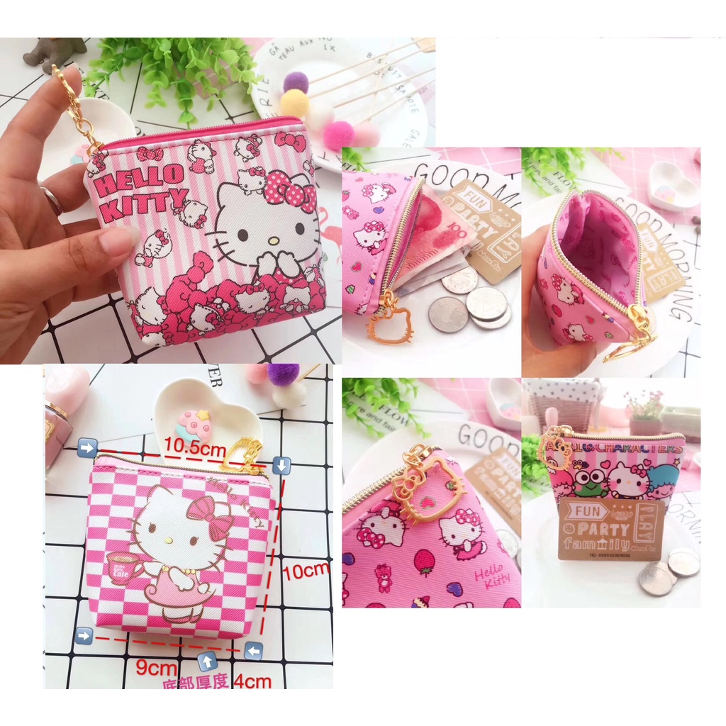 Dompet koin Hello kitty My Melody Anpanman Twin Star Doraemon - Coin Pouch Sanrio