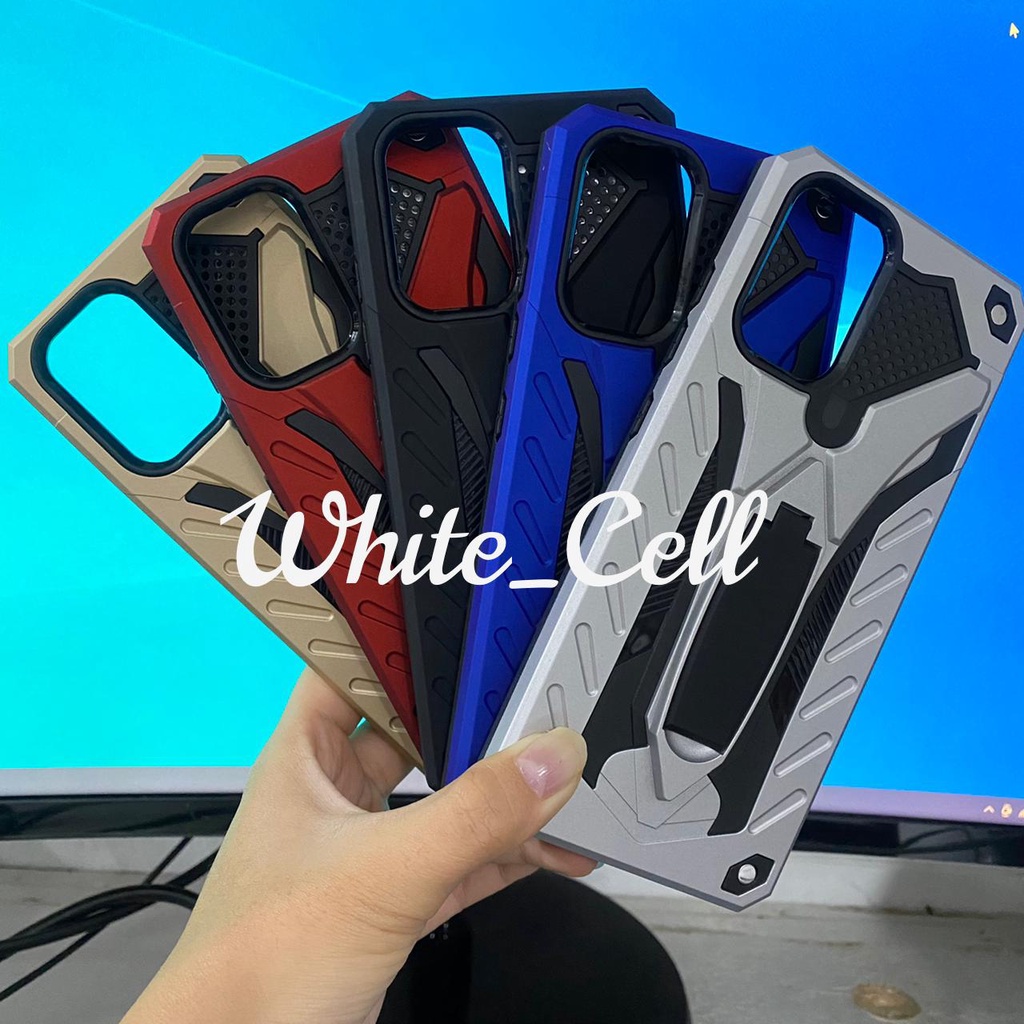 Realme C21 C21Y C25 C25Y C12 Narzo 30A Narzo 20 Case Phantom Robot Transformer Kick Stand White_cell