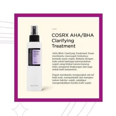 COSRX AHA BHA Clarifying Treatment Toner &amp; COSRX Centella Water Alcohol Free Toner Skin Care 150ml - Mengatasi Kulit Sensitif &amp; Iritasi