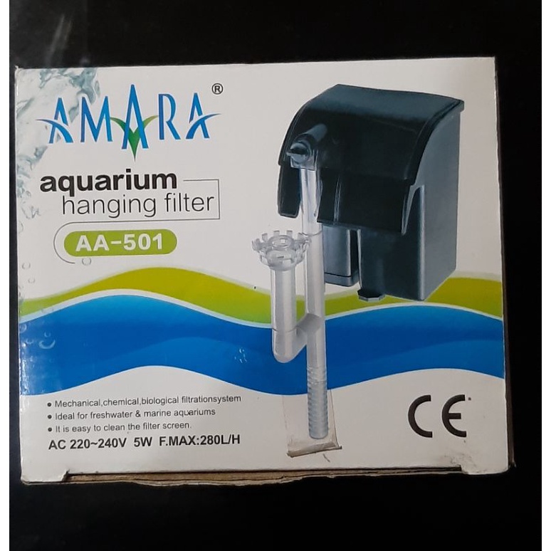 {AMARA AA 501} FILTER GANTUNG AQUASCAPE AMARA AA-501 FILTER GANTUNG AQUARIUM HANG ON FILTER AQUASCAPE