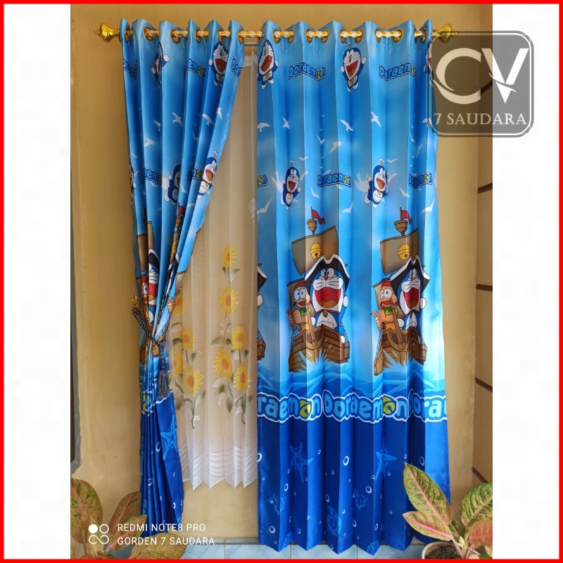 Gorden Pintu Karakter Kamar Tidur Murah | Tirai Gorden Jendela Kamar Tidur Doraemon Hello Kitty COD