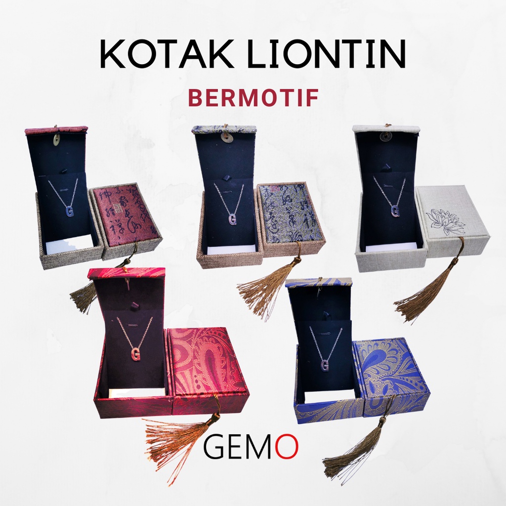 Kotak Liontin Motif Tersedia Berbagai Warna Box Kalung Tempat Perhiasan Jewelry Murah Cocok Untuk Gift / Hadiah, Lamaran, Mahar Pernikahan, Hantaran Tunangan, Seserahan Pernikahan