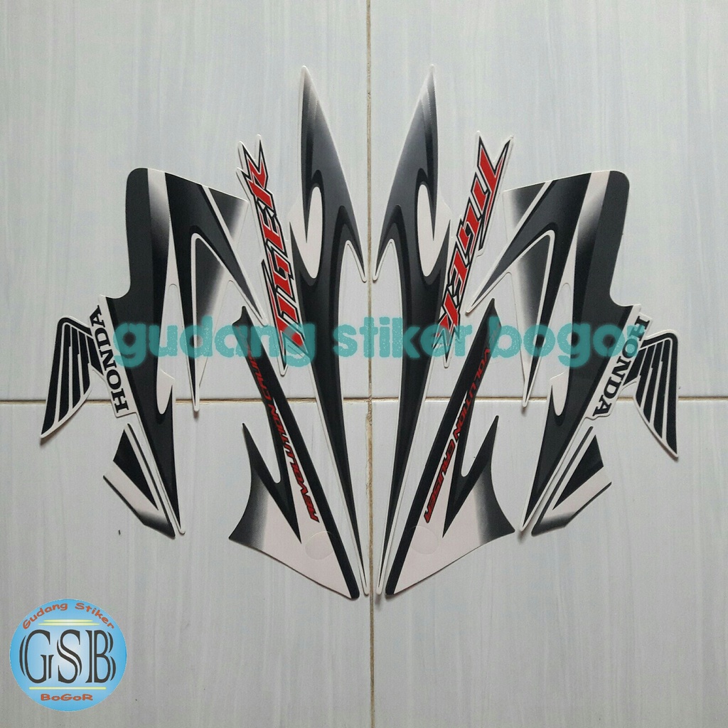 striping stiker motor honda tiger revo 2013 putih
