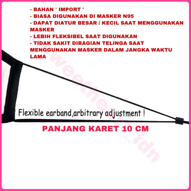 Stopper tali masker / Stopper tali elastis / Tali elastis / Tali masker elastis / Stopper tali