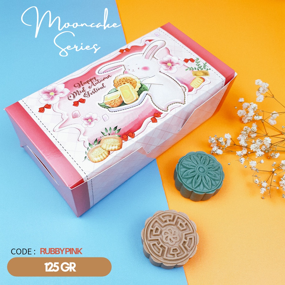 Mooncake Box Rabbit Dus Packing Edisi Mooncake Isi 2  Pcs