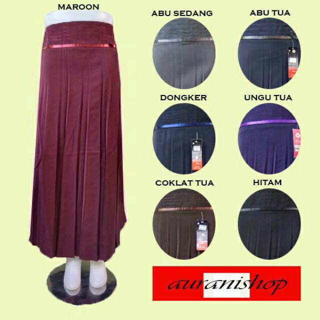 ROK KERJA WANITA PLISKET BAHAN TEBAL JUMBO SIZE 2L-5L