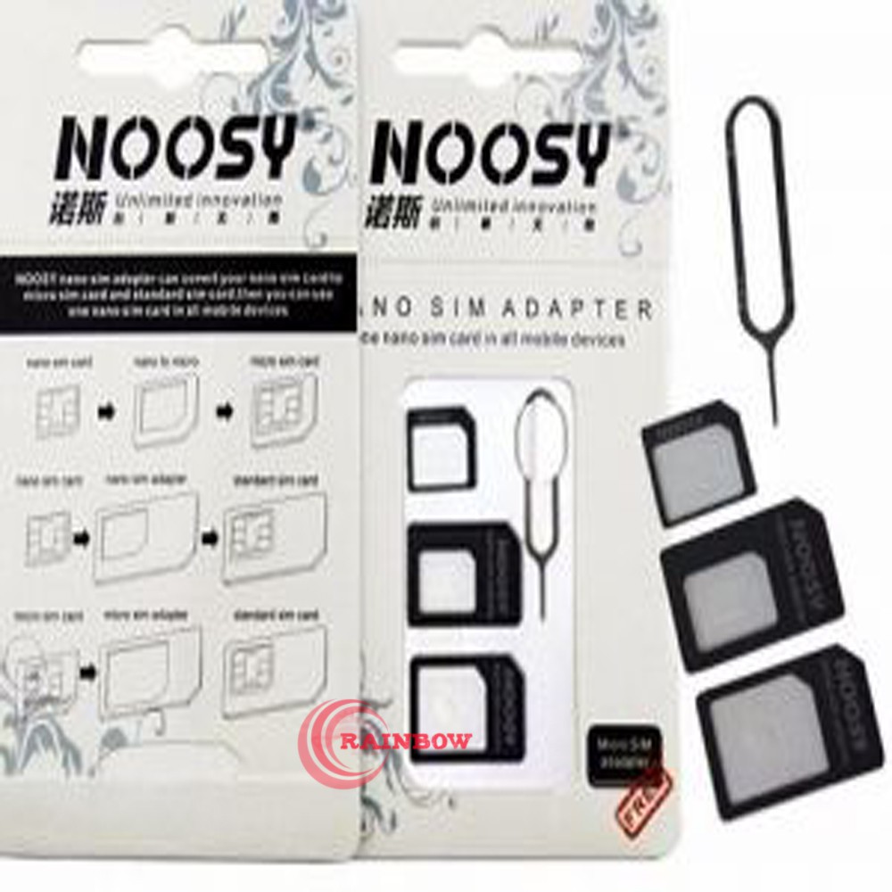 Noosy Sim Adaptor / Adapter 3in1 + Pin / Ejecter /Adapter Sim Noosy murah - warna ACAK/RANDOM