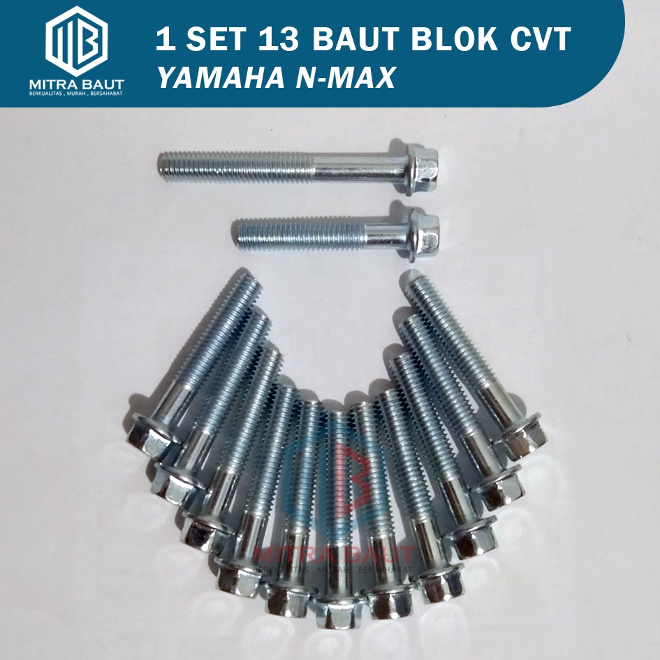 Baut Blok CVT Nmax /1 Set 13 Baut Blok CVT Yamaha NMAX