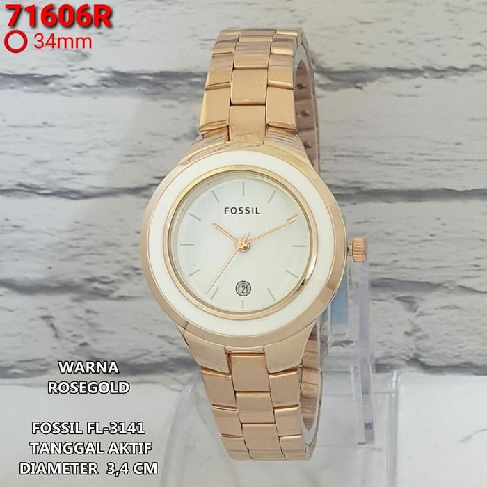 Jual jam tangan wanita FOSSIL FL T3141 RANTAI - ROSEGOLD Dijamin