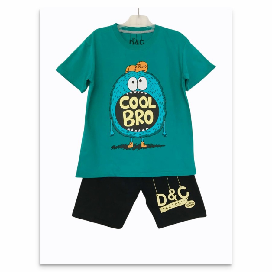 Setelan Kaos Anak Robot | Setelan Batman | Setelan Cool Bro | Setelan Mobil Balap | Setelan Spiderman | Baju Anak Laki Laki | Kaos Karakter Anak Laki 1-10 tahun-Cool Bro