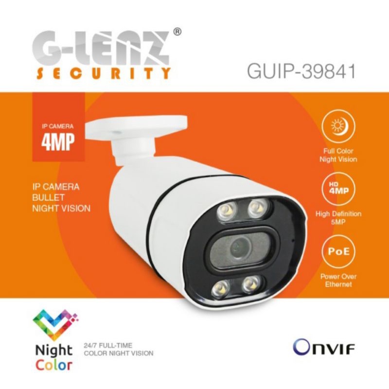 GLENZ CCTV OUTDOOR NIGHT COLOR TECH - CAMERA GUIP 39841IPCAMERA 4MP