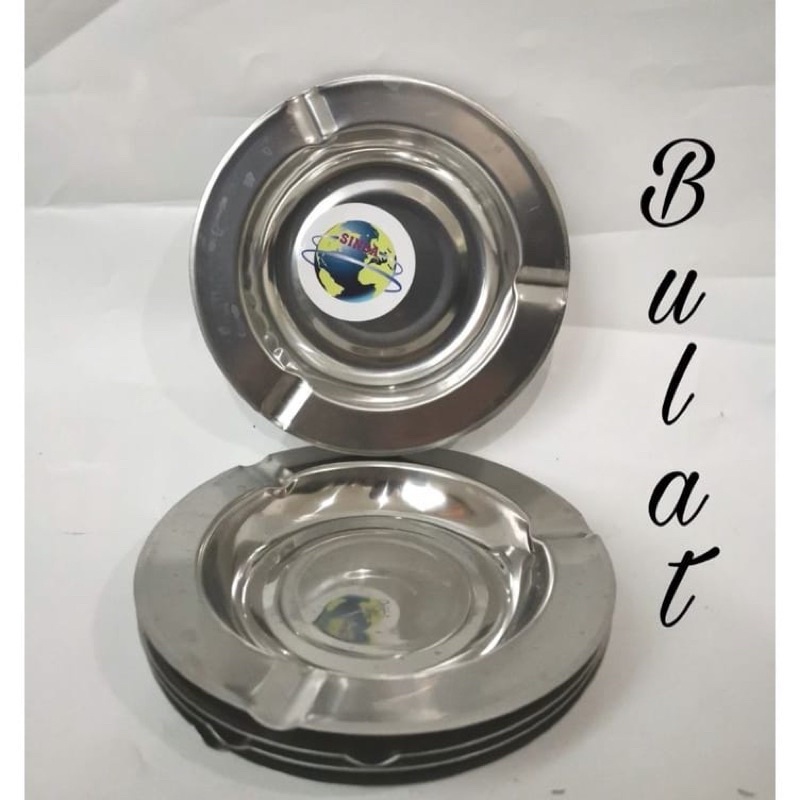 Asbak Stainless Model Segi  &amp; bulat 11cm / Asbak Murah model segi &amp; bulat / Asbak Stainless