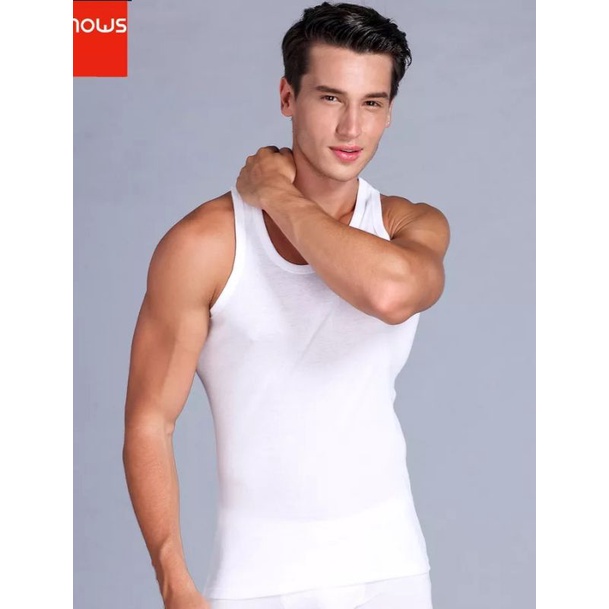 Hokyshop92 Tanktop Kaos Singlet Pria Dewasa Polosan Katun Bambu COD