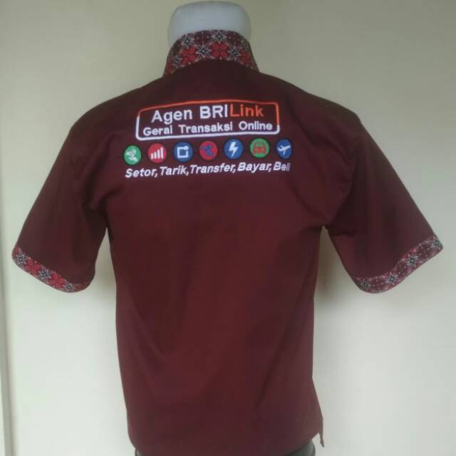 Baju Bengkel Agen Brilink Maroon Dan Pink