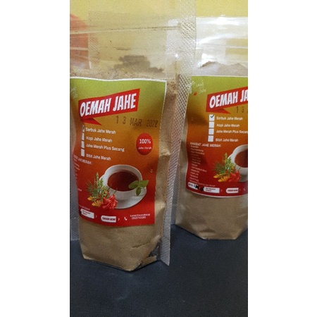 Serbuk jahe Merah ori tanpa campuran gula