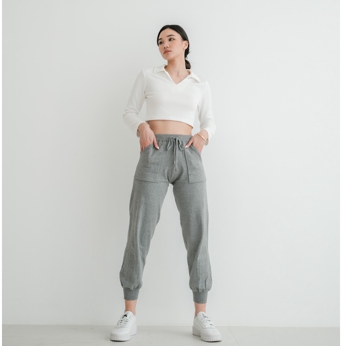 [TAVIA] ABBY JOGGER PANTS / JOGGER PANTS WANITA / CELANA RAJUT