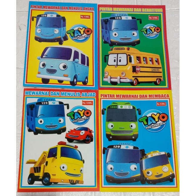 buku pintar mewarnai tayo berhitung untuk anak TK dan PAUD