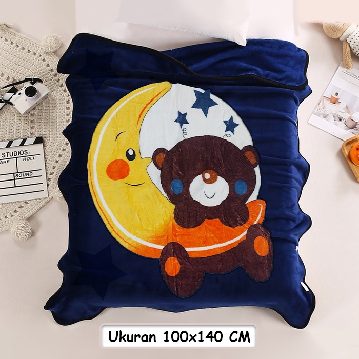 Selimut Anak Karakter Lucu Dan Halus Ukuran 140cmx100cm 100% Polyester - FK450