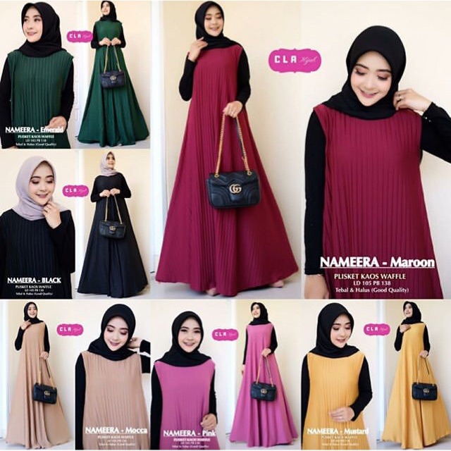 Dress plisket kutung / NAMEERA maxy