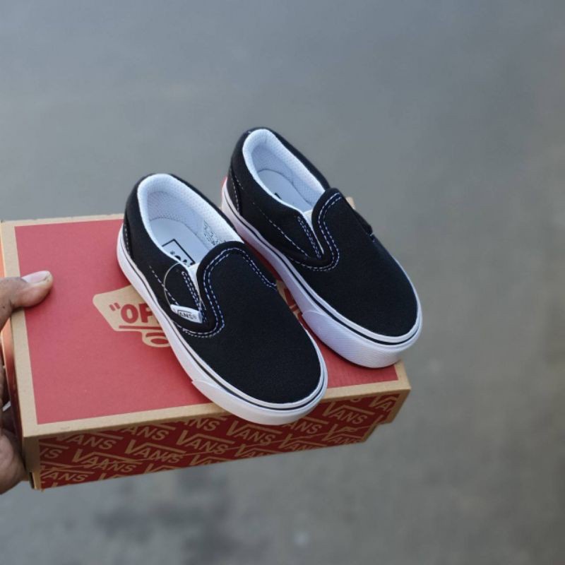 SEPATU VANS ANAK LAKI | SEPATU ANAK PEREMPUAN | SEPATU SEKOLAH ANAK | SLIP ON HITAM