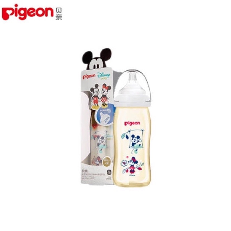 Pigeon Botol Disney 240ml PPSU Wide Neck Mickey Minnie Pooh Snoopy