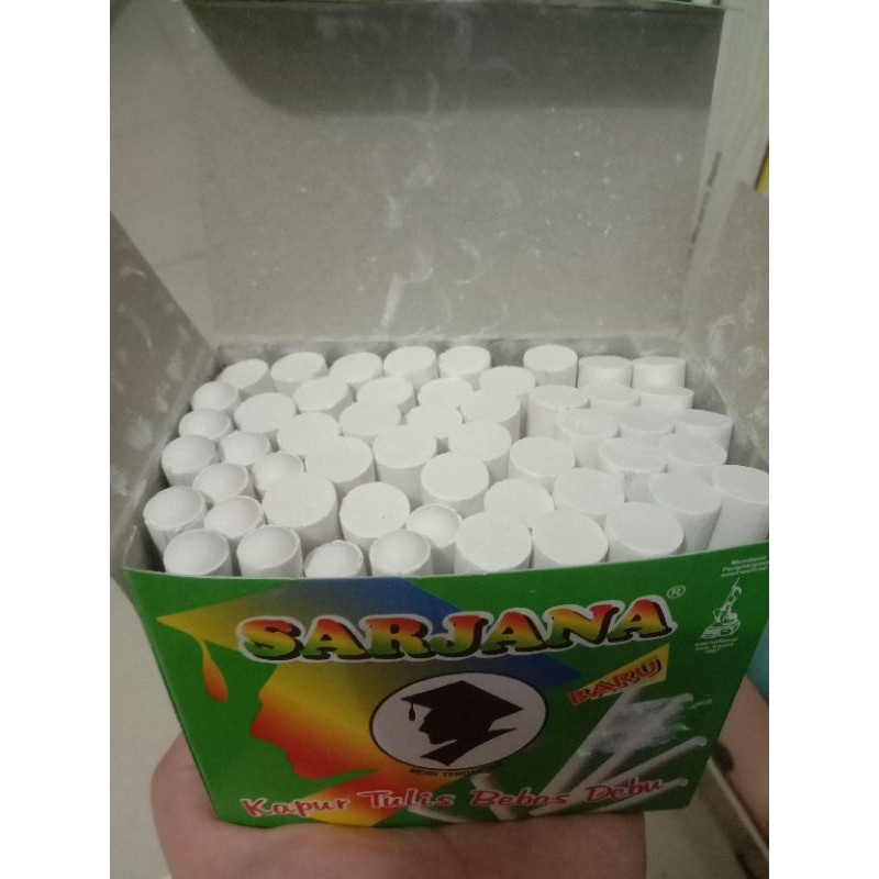 

SALE (2PCS) KAPUR PAPAN TULIS BEBAS DEBU MERK SARJANA BARU PER 2PCS MURAH