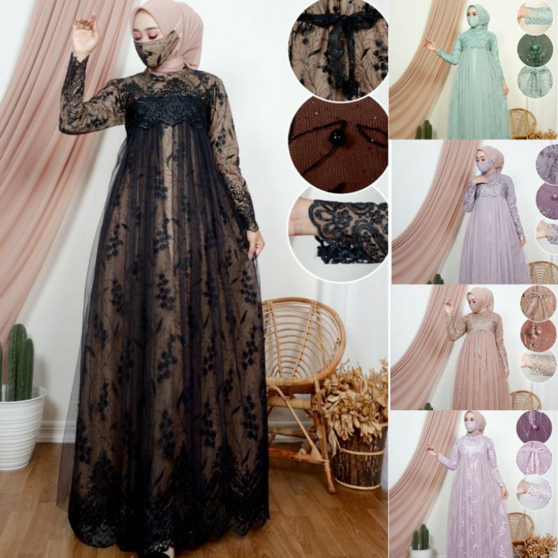 GAMIS PESTA TERBARU / KEBAYA BROKAT TERBARU /SERAGAMAN KEBAYA