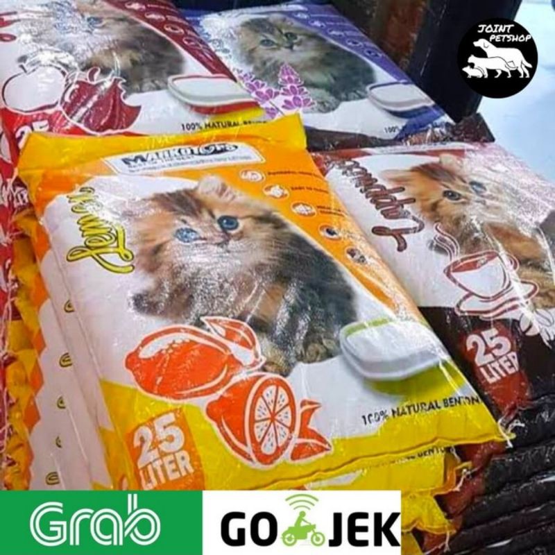 Pasir Kucing Gumpal Pasir Markotop 25lt GRAB/GOJEK Only