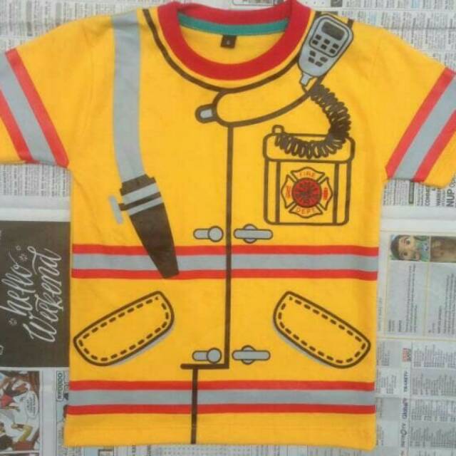 Baju Kaos Anak Pemadam Kebakaran