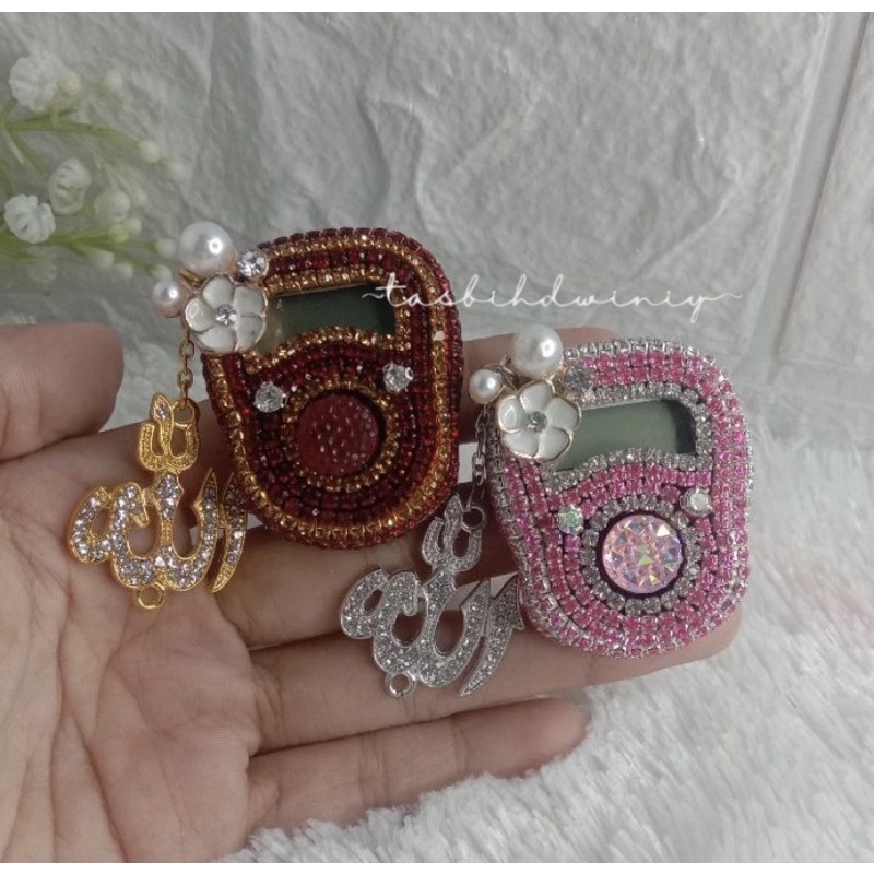 Tasbih digital LED swarovski lafaz allah + NAMA