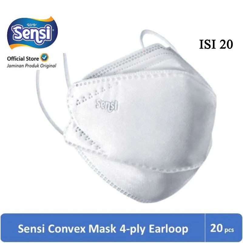 Masker Medis 4ply Sensi Convex Isi 20