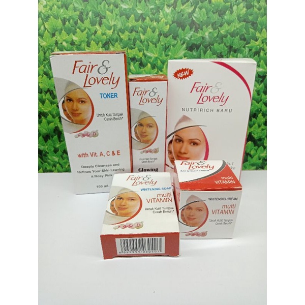 Paket Cream Fair &amp; Lovely 5in1 Original ( Cream + Toner + Serum + Sabun + Bedak ) fair lovely