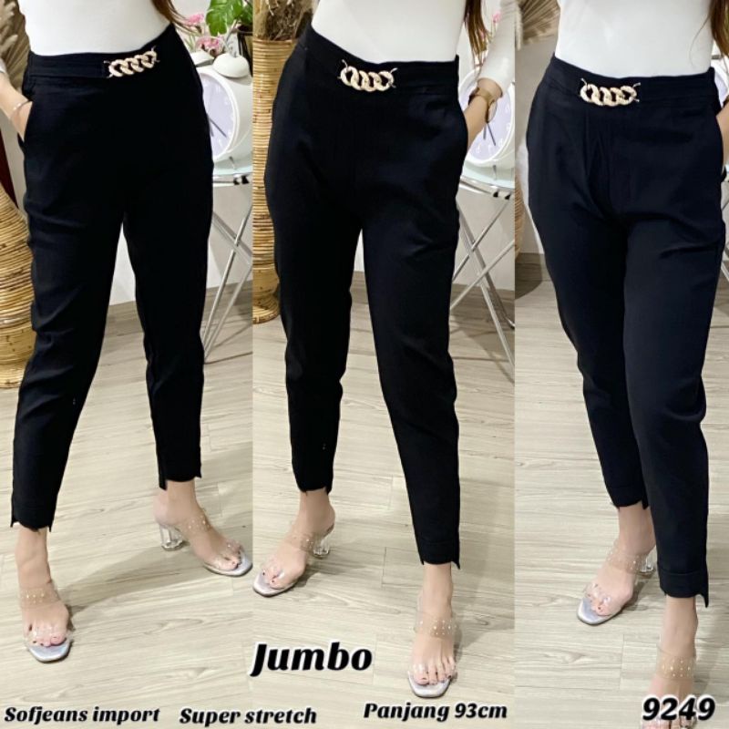 Celana Wanita Soft Jeans Strecth Import Jumbo 9249/ 9286