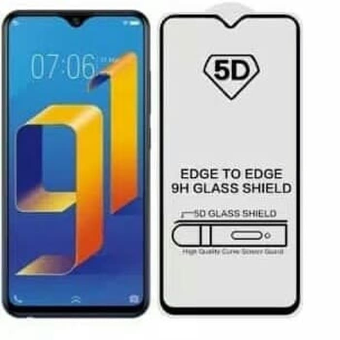 Tempered Glass Full Cover For Vivo Y95 - Black