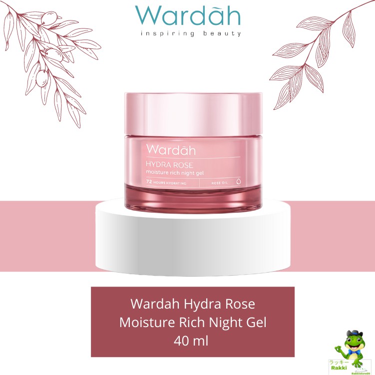 ❣️Rakkistore99❣️Wardah Hydra Rose Moisture Rich Night Gel 40g (100% Original)