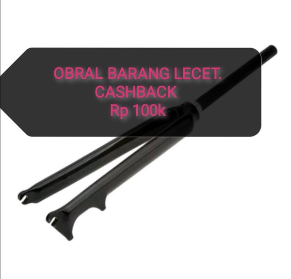 OBRAL Fork CARBON 700 C RIGID GARPU SEPEDA BALAP 700C cakram rotor
