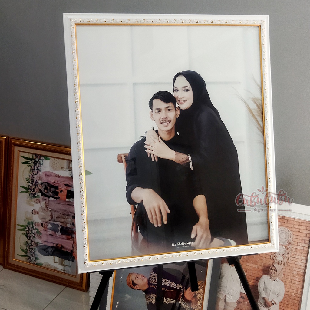 Cetak Foto Bingkai 20R 50x60 50x70 Minimalis/Ukir