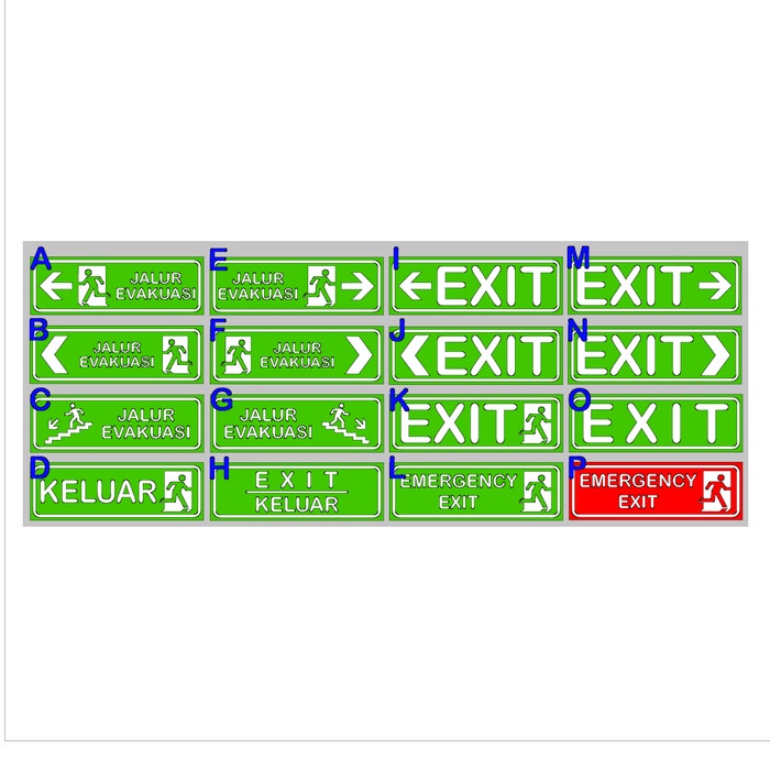 

TERLARIS !!! JALUR EVAKUASI / EXIT SIGN