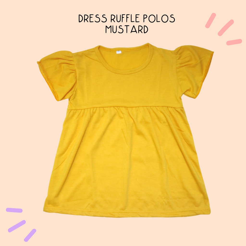 BabynKids - DRESS RUFFLE POLOS ANAK PEREMPUAN / Dress anak 1 - 5 tahun