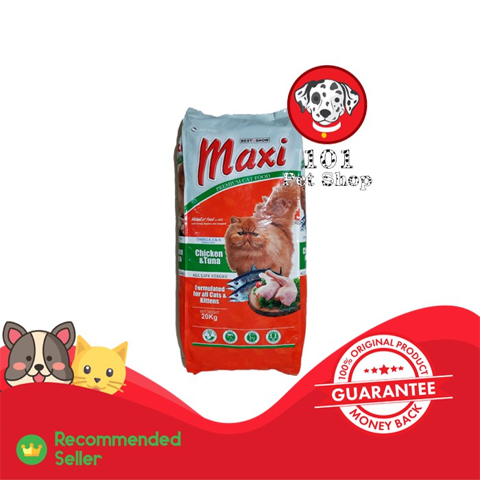 MAKANAN KUCING MAXI CAT CHICKEN &amp; TUNA 20KG ( VIA GOSEND &amp; GRAB )