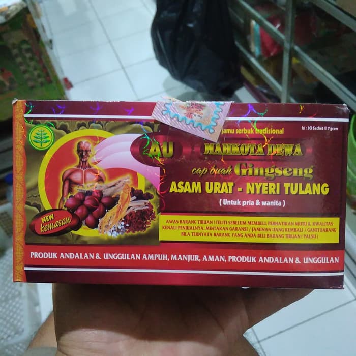 Jamu Mahkota Dewa Md Jamu Asam Urat Nyeri Tulang Original 100 Muj1725 Shopee Indonesia